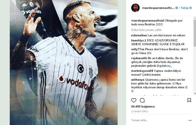 Quaresma’dan veda mesajı
