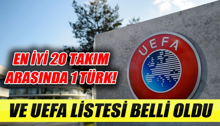 'Flaş! Avrupa'nın en iyi 20 takımı açıkladı! Listede 1 Türk...