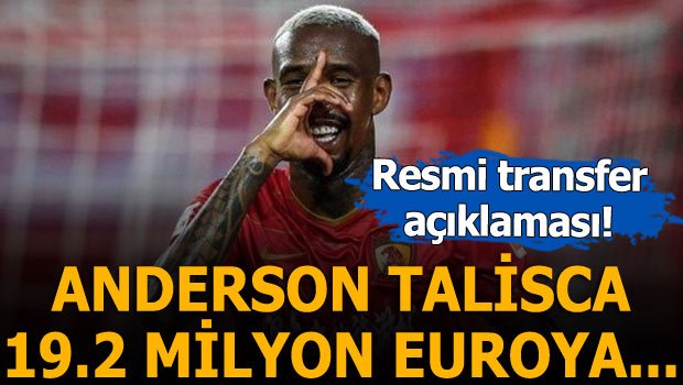 'Flaş! Talisca 19 milyon euroya transfer oldu