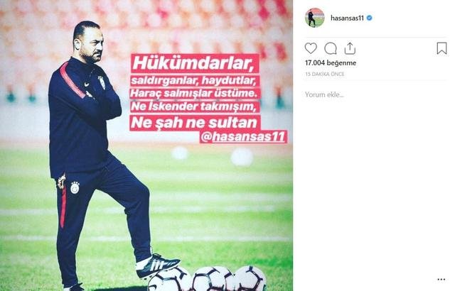 <h2>Hasan Şaş’tan flaş paylaşım: ’’Haraç salmışlar üstüme’’</h2>