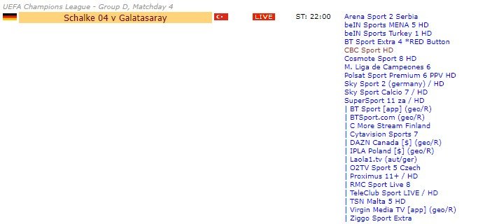 <h2>Schalke Galatasaray şifresiz uydu kanalları şu şekilde: </h2>