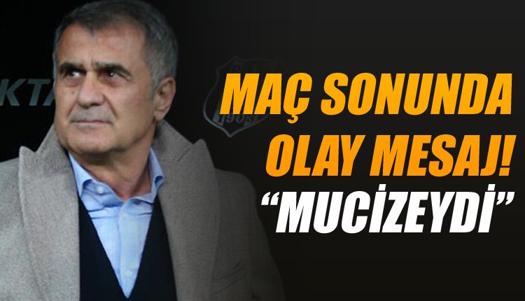 'Şenol Güneş'ten derbi sonrası FLAŞ gönderme