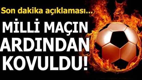 'Milli maç sonrası şok karar! Ayrılık açıklandı