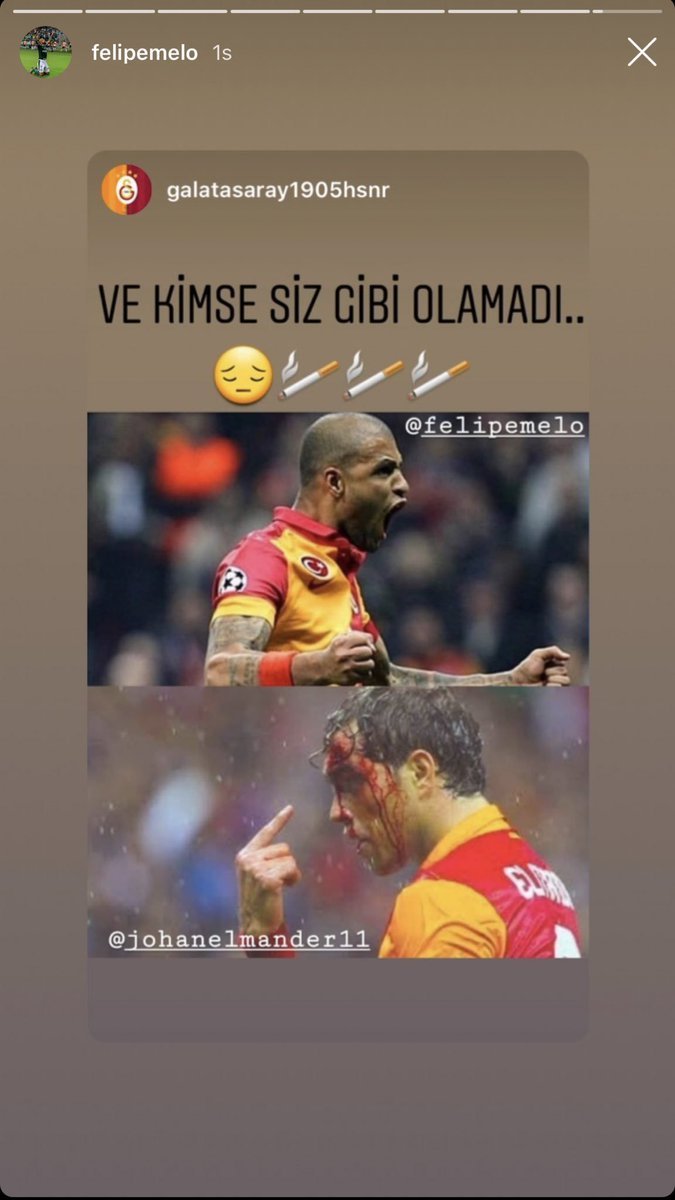 <h2>FELİPE MELO’DAN GALATASARAY PAYLAŞIMI</h2>