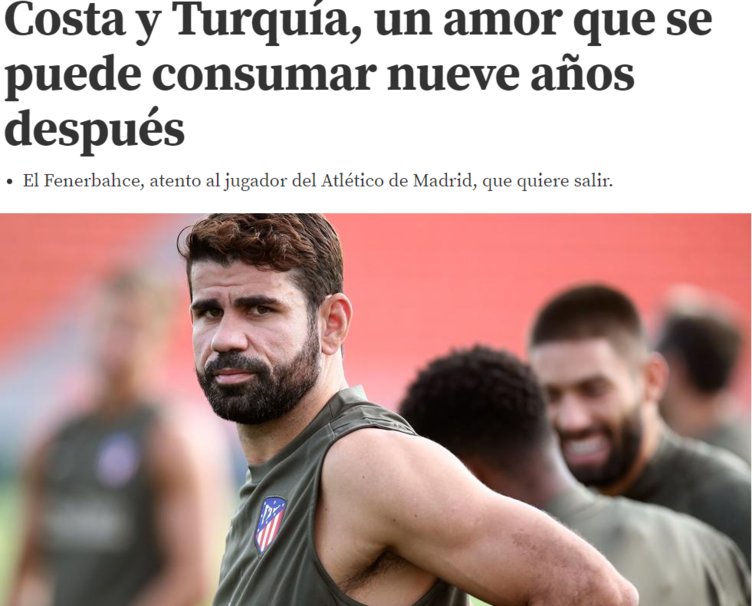 <h2>FENERBAHÇE İÇİN DIEGO COSTA İDDİASI</h2>