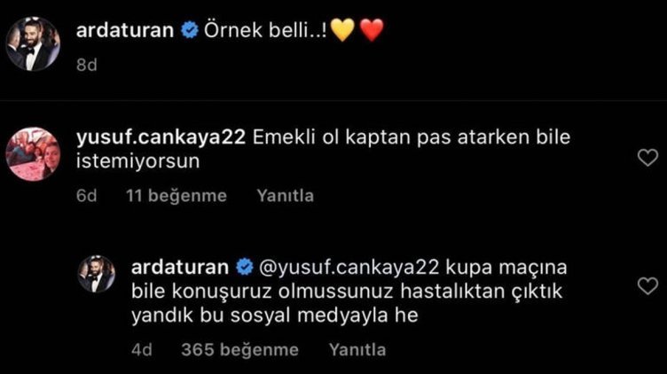 <h2>ARDA TURAN’DAN TAKİPÇİYE YANIT</h2>