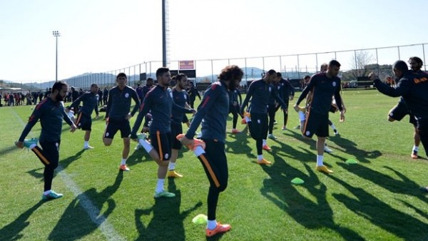 Galatasaray'da neşeli antrenman