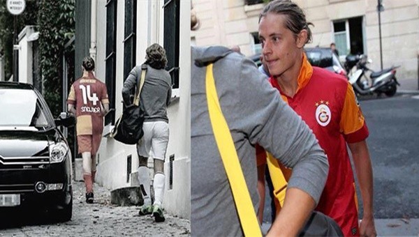 Fransa'da şaşırtan kare! Galatasaray formasıyla...