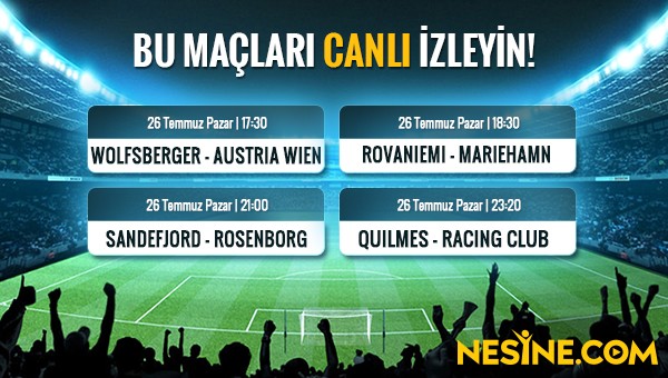 Canlı maçlar Nesine.com'da!