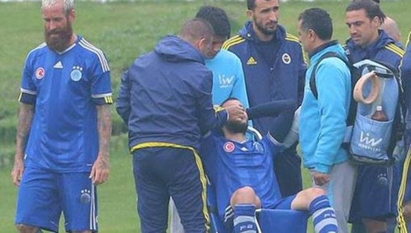 Fenerbahçe'de Hakan Çinemre'nin burnu kırıldı