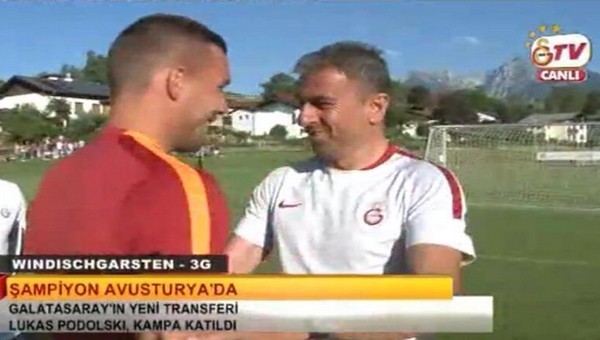 Lukas Podolski ilk antrenmanına çıktı