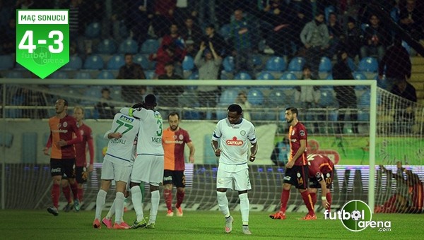 Galatasaray Rize'de şok yaşadı