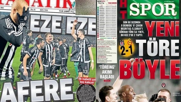 Manşetlere Beşiktaş damgası