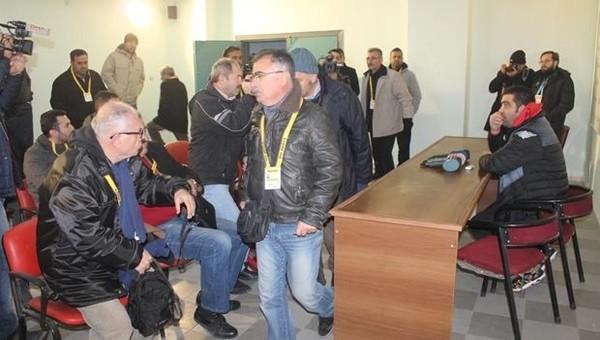 Samsun'da gazetecilerden Ümit Özat'a protesto