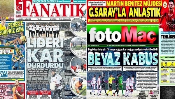 'Beşiktaş'ı kar durdurdu'