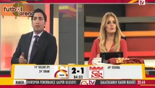 GS TV spikerinin Sivasspor maçındaki penaltı sevinci - İZLE