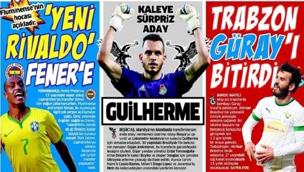 Spor gazetelerinde günün manşetleri (7 Ocak 2016)