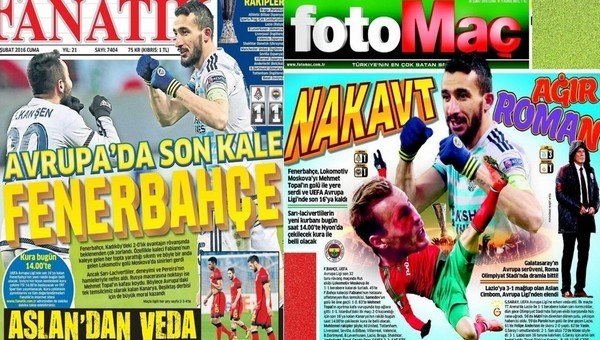 Spor gazeteleri oku - Spor gazete manşetleri (Fanatik, Fotomaç, AMK gazeteleri - 26 Şubat 2016)