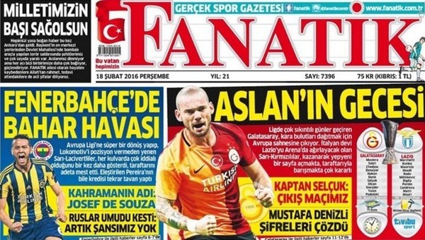 Gazetelerde günün manşetleri (18 Şubat 2016)