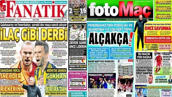 Gazetelerde günün manşetleri (19 Mart 2016)