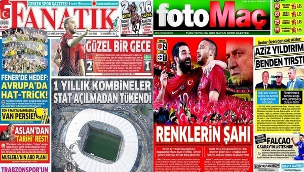 Spor gazeteleri oku - Spor gazete manşetleri (Fanatik, Fotomaç, AMK gazeteleri - 25 Mart 2016)