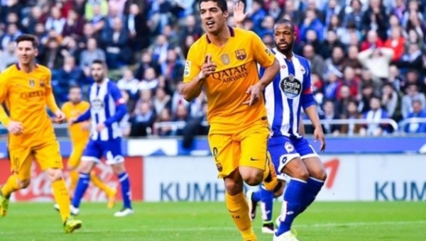 Luis Suarez, Deportivo maçında damga vurdu