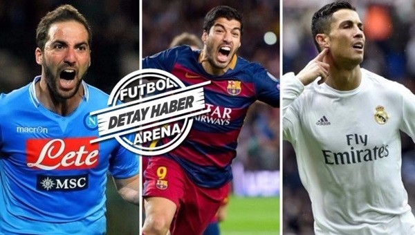 Altın ayakkabı ödülünü kim kazanacak? Gonzalo Higuain mi? Ronaldo mu? Luis Suarez mi?