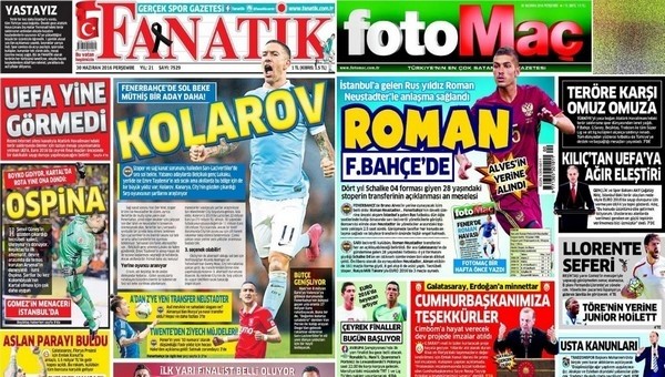 Spor gazeteleri oku - Spor gazete manşetleri - Gazete Oku (Fanatik, Fotomaç, AMK gazeteleri - 30 Haziran 2016)
