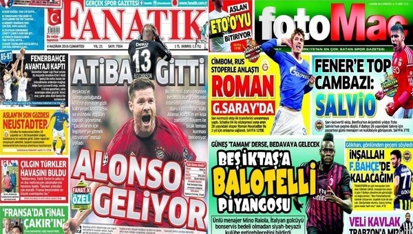 Spor gazeteleri oku - Spor gazete manşetleri - Gazete Oku (Fanatik, Fotomaç, AMK gazeteleri - 4 Haziran 2016)