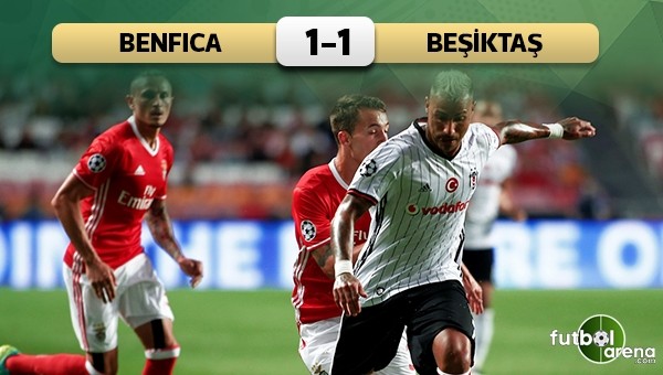 Beşiktaş'ta Talisca 1 puanı getirdi! Benfica 1-1 Beşiktaş maçın özeti ve golleri