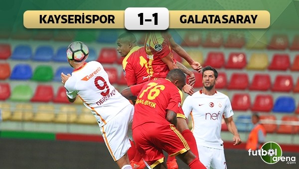 Kayseri'de kazanan yok! Kayserispor 1 - 1 Galatasaray maçın özeti ve golleri