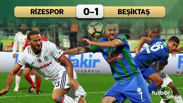 Çaykur Rizespor 0-1 Beşiktaş maçın özeti ve golü