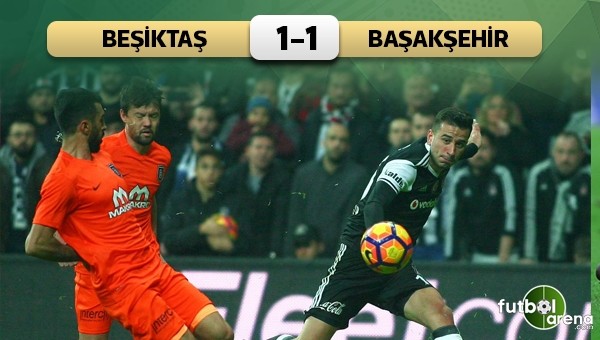 Beşiktaş 1-1 Medipol Başakşehir maç özeti ve golleri