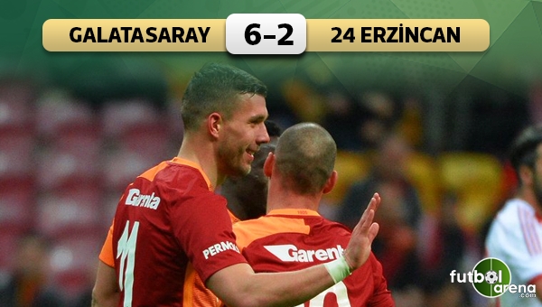 Galatasaray 6-2 Erzincanspor maç özeti ve golleri