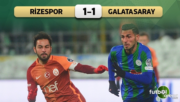 Çaykur Rizespor 1 - 1 Galatasaray maç özeti ve golleri