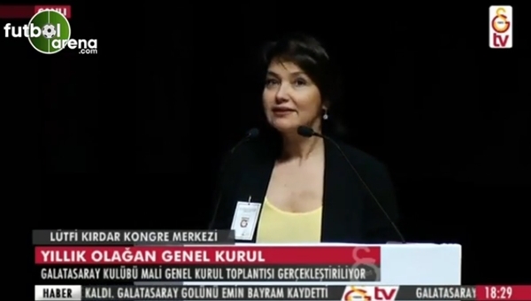 Begüm Özkan'ın konuşması Galatasaray mali kongresine damga vurdu