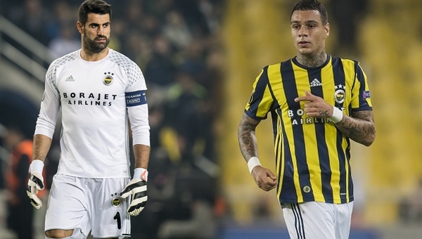 Fenerbahçe'de Volkan Demirel, Van der Wiel'e yumruk salladı