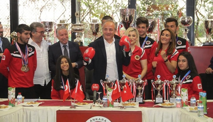 Gençlerbirliği'nde amatör sporculardan Murat Cavcav'a ziyaret