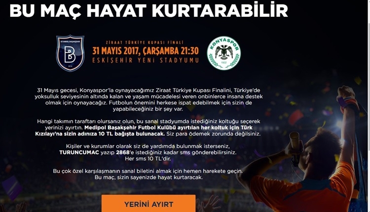 Medipol Başakşehir'den kupa finalinde örnek hareket