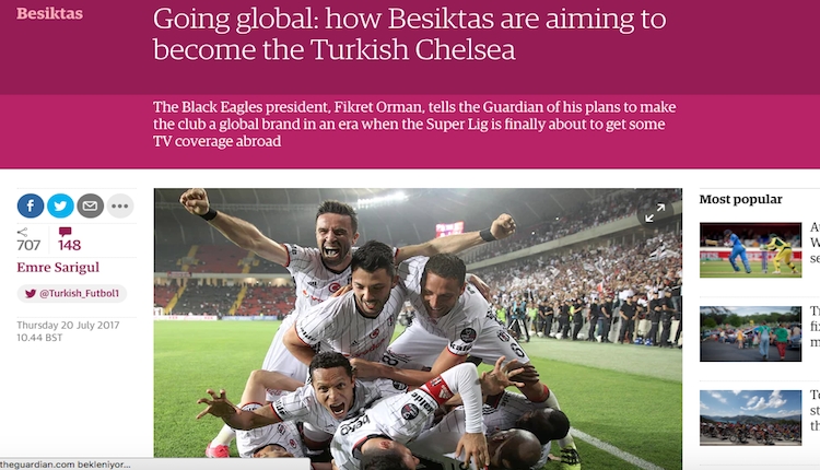 Beşiktaş'ta Fikret Orman, The Guardian'a konuştu