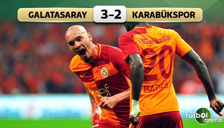 Galatasaray 3-2 Karabükspor maç özeti ve golleri (İZLE)