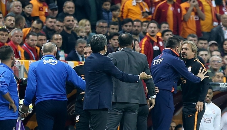 Galatasaray - Fenerbahçe derbisinde Tudor ile Aykut Kocaman arasında gerilim