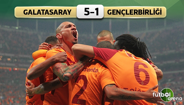 Galatasaray 5 - 1 Gençlerbirliği maçın özeti ve golleri (İZLE)