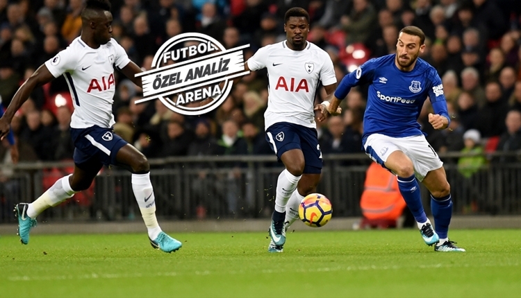 Cenk Tosun, Tottenham - Everton maçında takımın en iyisi oldu