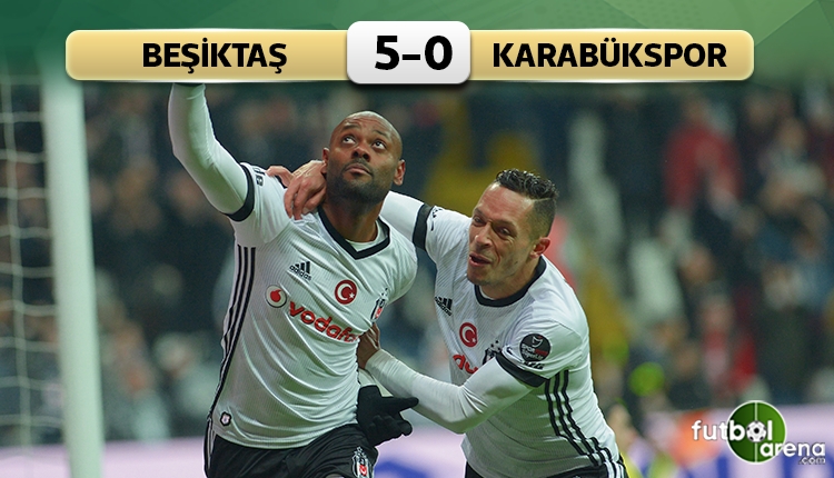 Beşiktaş 5-0 Karabükspor maç özeti ve golleri (İZLE)