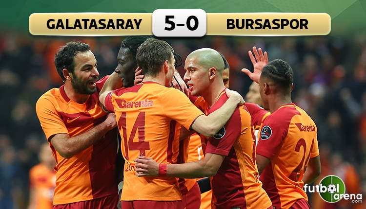 Galatasaray 5 - 0 Bursaspor maçın özeti ve golleri (İZLE)