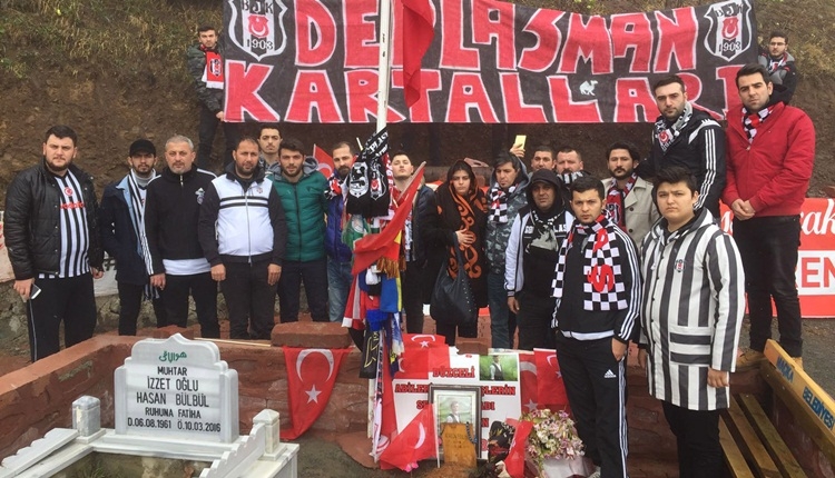 Beşiktaş taraftarlarından şehit Eren Bülbül'e ziyaret