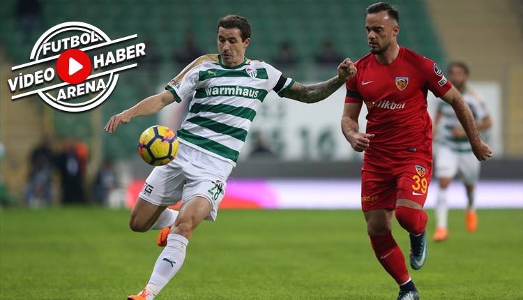 Bursaspor 1-0 Kayserispor maçı özeti ve golü (İZLE)