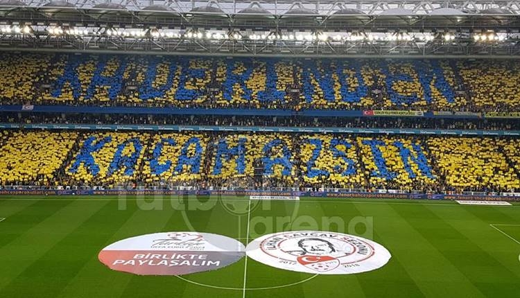 Fenerbahçe'nin Galatasaray koreografisi 'Kaderinden kaçamazsın'