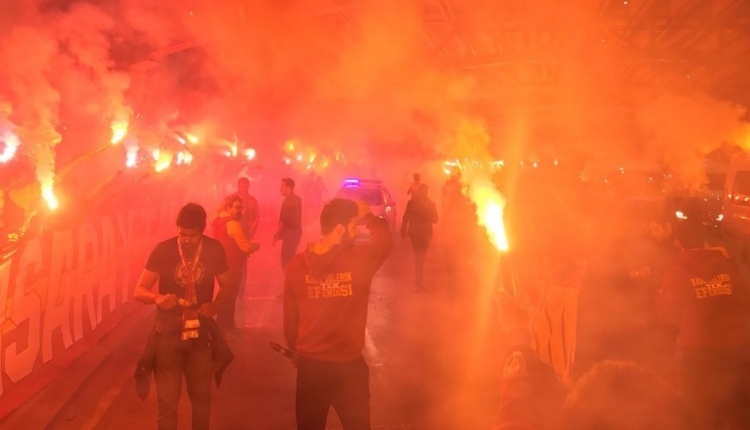 Galatasaray, Ankara'da çoşkulu karşılandı